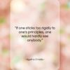 Agatha Christie quote: “If one sticks too rigidly to one’s…”- at QuotesQuotesQuotes.com