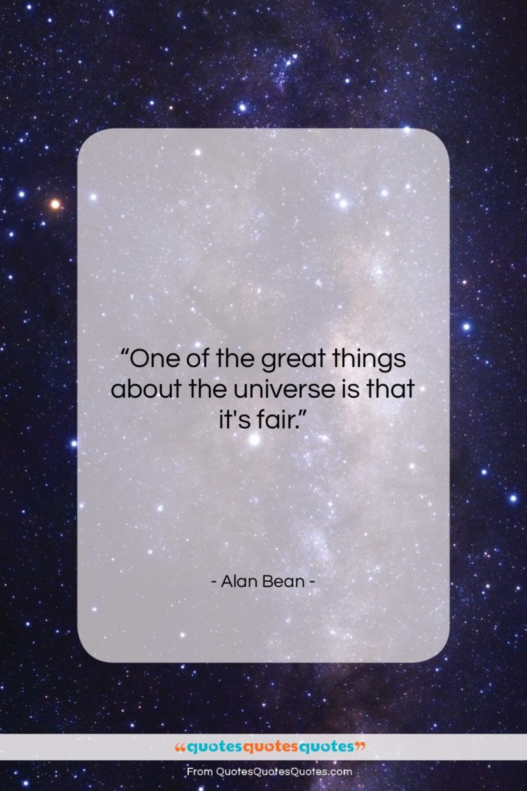 Alan Bean quote: “One of the great things about the…”- at QuotesQuotesQuotes.com
