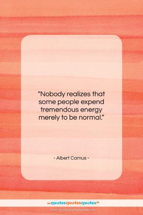 Albert Camus quote: “Nobody realizes that some people expend tremendous…”- at QuotesQuotesQuotes.com