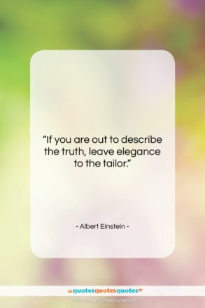 Albert Einstein quote: “If you are out to describe the…”- at QuotesQuotesQuotes.com