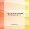 Albert Einstein quote: “It is only to the individual that…”- at QuotesQuotesQuotes.com