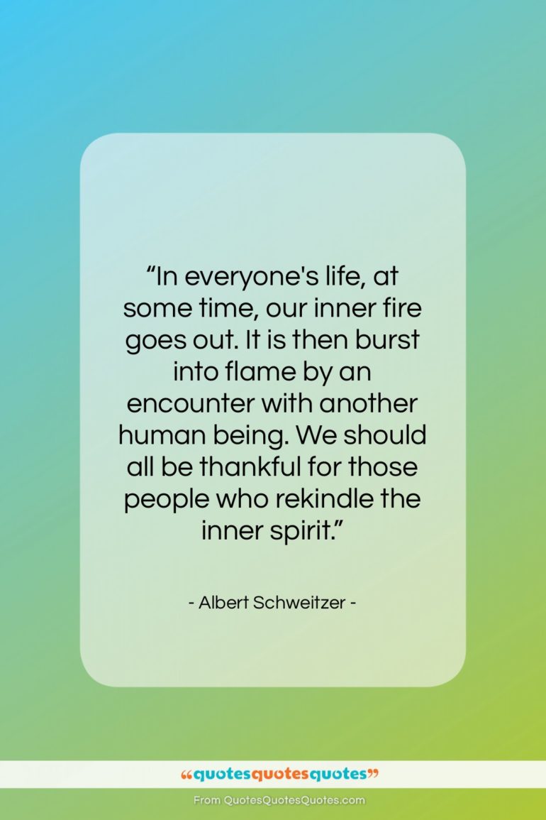 Albert Schweitzer quote: “In everyone’s life, at some time, our…”- at QuotesQuotesQuotes.com
