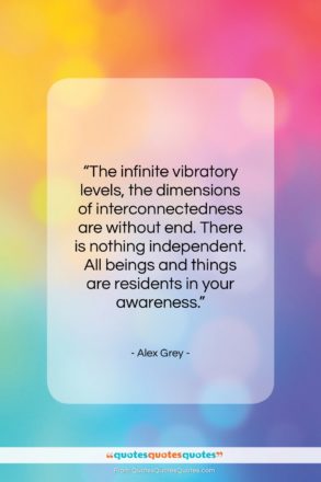 Alex Grey quote: “The infinite vibratory levels, the dimensions of…”- at QuotesQuotesQuotes.com