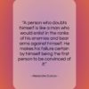 Alexandre Dumas quote: “A person who doubts himself is like…”- at QuotesQuotesQuotes.com