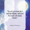 Alfred Lord Tennyson quote: “Such a one do I remember, whom…”- at QuotesQuotesQuotes.com