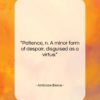 Ambrose Bierce quote: “Patience, n. A minor form of despair,…”- at QuotesQuotesQuotes.com