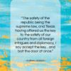 Andrew Jackson quote: “The safety of the republic being the…”- at QuotesQuotesQuotes.com