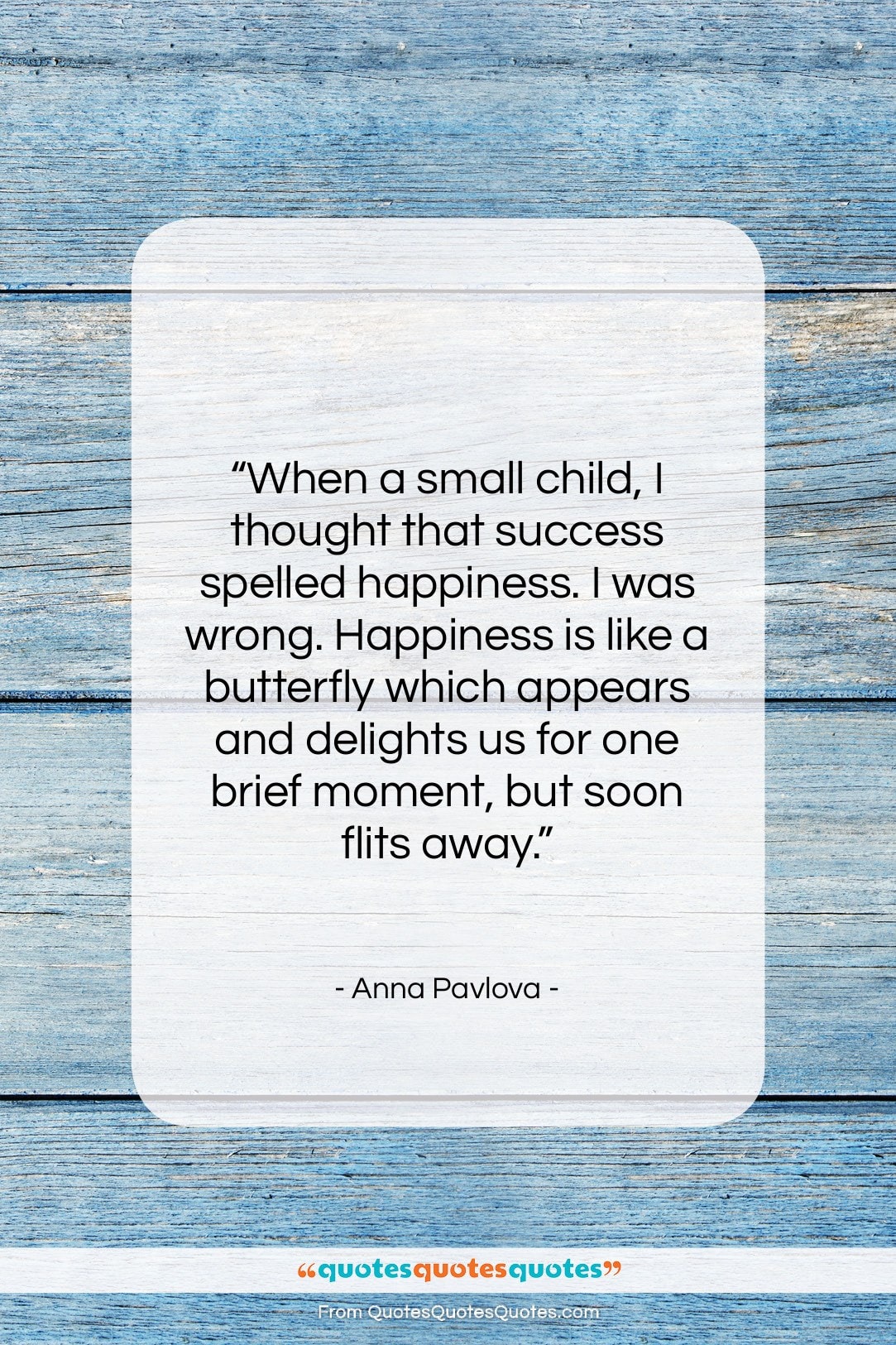 Anna Pavlova quote: “When a small child, I thought that…”- at QuotesQuotesQuotes.com