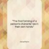 Anne Frank quote: “The final forming of a person’s character…”- at QuotesQuotesQuotes.com