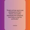 Aristotle quote: “Poetry is finer and more philosophical than…”- at QuotesQuotesQuotes.com