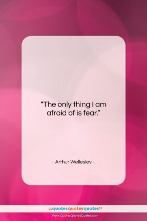 Arthur Wellesley quote: “The only thing I am afraid of…”- at QuotesQuotesQuotes.com