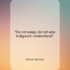 Baruch Spinoza quote: “Do not weep; do not wax indignant….”- at QuotesQuotesQuotes.com