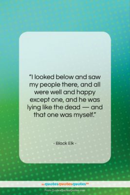 Black Elk quote: “I looked below and saw my people…”- at QuotesQuotesQuotes.com