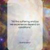 Bodhidharma quote: “All the suffering and joy we experience…”- at QuotesQuotesQuotes.com