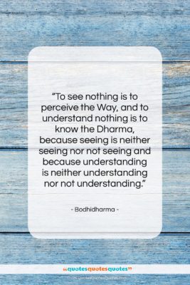 Bodhidharma quote: “To see nothing is to perceive the…”- at QuotesQuotesQuotes.com