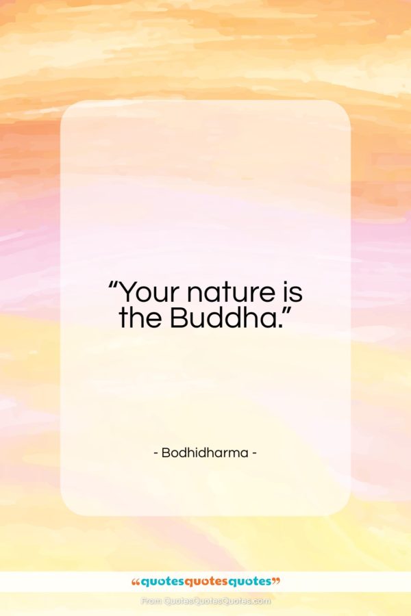 Bodhidharma quote: “Your nature is the Buddha…”- at QuotesQuotesQuotes.com