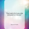 Bryant H. McGill quote: “The talent of a true writer and…”- at QuotesQuotesQuotes.com