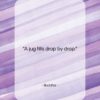 Buddha quote: “A jug fills drop by drop….”- at QuotesQuotesQuotes.com