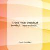 Calvin Coolidge quote: “I have never been hurt by what…”- at QuotesQuotesQuotes.com