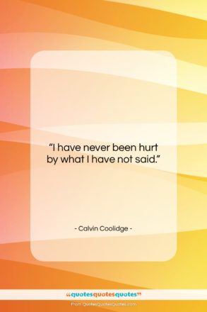 Calvin Coolidge quote: “I have never been hurt by what…”- at QuotesQuotesQuotes.com