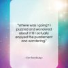 Carl Sandburg quote: “Where was I going? I puzzled and…”- at QuotesQuotesQuotes.com