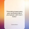 Carmen Sylva quote: “Friendship based solely upon gratitude is like…”- at QuotesQuotesQuotes.com