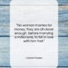 Cesare Pavese quote: “No woman marries for money; they are…”- at QuotesQuotesQuotes.com
