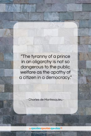 Charles de Montesquieu quote: “The tyranny of a prince in an…”- at QuotesQuotesQuotes.com