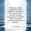 Charles Dickens quote: “Although a skillful flatterer is a most…”- at QuotesQuotesQuotes.com