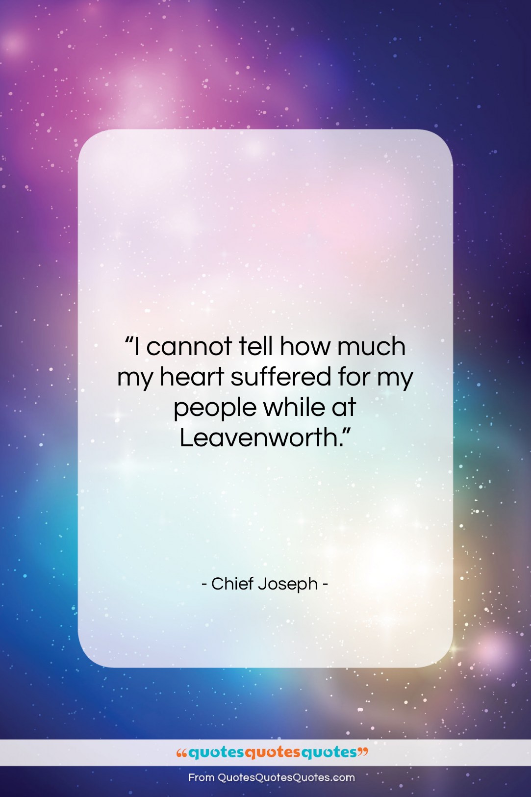 Chief Joseph quote: “I cannot tell how much my heart…”- at QuotesQuotesQuotes.com