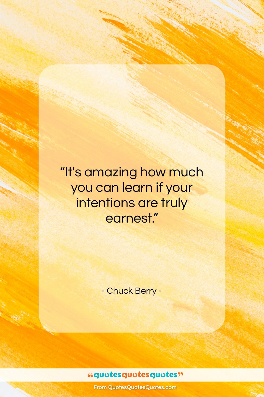 Chuck Berry quote: “It’s amazing how much you can learn…”- at QuotesQuotesQuotes.com