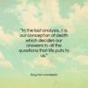Dag Hammarskjold quote: “In the last analysis, it is our…”- at QuotesQuotesQuotes.com
