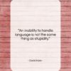 David Hare quote: “An inability to handle language is not…”- at QuotesQuotesQuotes.com