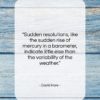 David Hare quote: “Sudden resolutions, like the sudden rise of…”- at QuotesQuotesQuotes.com