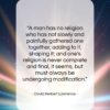 David Herbert Lawrence quote: “A man has no religion who has…”- at QuotesQuotesQuotes.com
