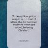 David Hume quote: “To be a philosophical sceptic is, in…”- at QuotesQuotesQuotes.com