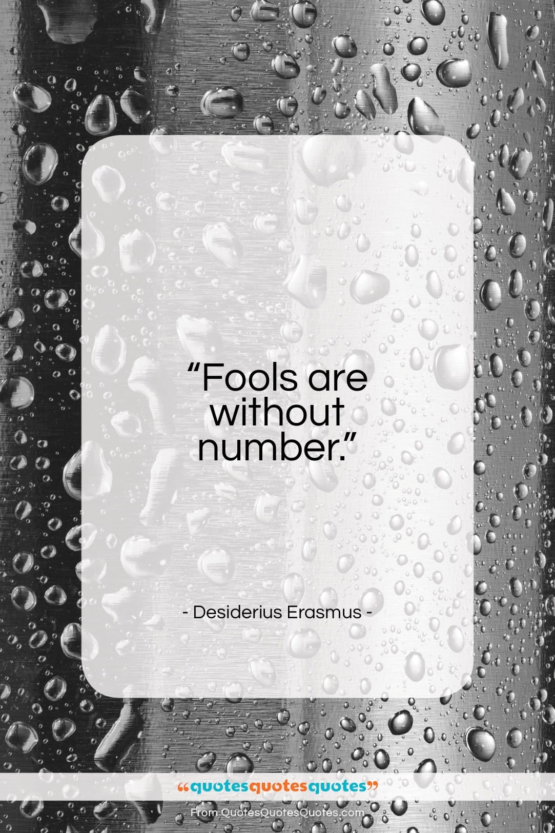 Desiderius Erasmus quote: “Fools are without number…”- at QuotesQuotesQuotes.com