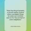 Dinah Maria Mulock quote: “How the sting of poverty, or small…”- at QuotesQuotesQuotes.com