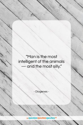 Diogenes quote: “Man is the most intelligent of the…”- at QuotesQuotesQuotes.com