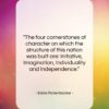 Eddie Rickenbacker quote: “The four cornerstones of character on which…”- at QuotesQuotesQuotes.com