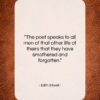 Edith Sitwell quote: “The poet speaks to all men of…”- at QuotesQuotesQuotes.com