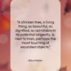 Edna Ferber quote: “A stricken tree, a living thing, so…”- at QuotesQuotesQuotes.com