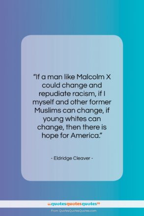 Eldridge Cleaver quote: “If a man like Malcolm X could…”- at QuotesQuotesQuotes.com