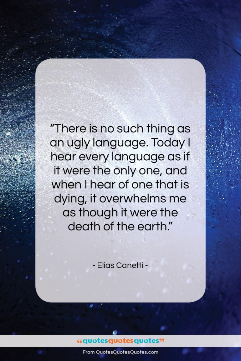 Elias Canetti quote: “There is no such thing as an…”- at QuotesQuotesQuotes.com