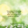 Elizabeth Gaskell quote: “How easy it is to judge rightly…”- at QuotesQuotesQuotes.com