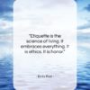 Emily Post quote: “Etiquette is the science of living. It…”- at QuotesQuotesQuotes.com