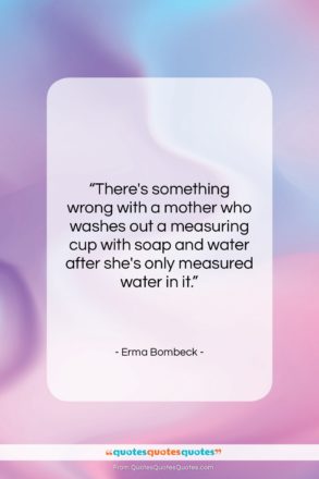 Erma Bombeck quote: “There’s something wrong with a mother who…”- at QuotesQuotesQuotes.com