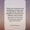 Ernest Hemingway quote: “When you have shot one bird flying…”- at QuotesQuotesQuotes.com