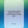 Evan Esar quote: “Conscience is what makes a boy tell…”- at QuotesQuotesQuotes.com