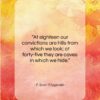 F. Scott Fitzgerald quote: “At eighteen our convictions are hills from…”- at QuotesQuotesQuotes.com